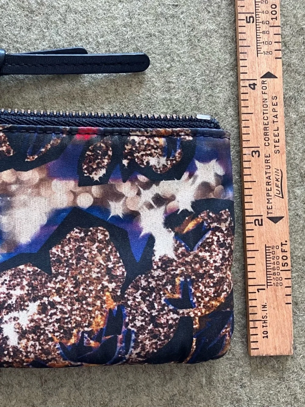 Lot of 2: Mulberry England zip card/coin pouches, 1) Trippy Tiger, 2) Other